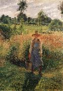 Camille Pissarro The Gardener,Afternoon Sun,Eragny Germany oil painting artist